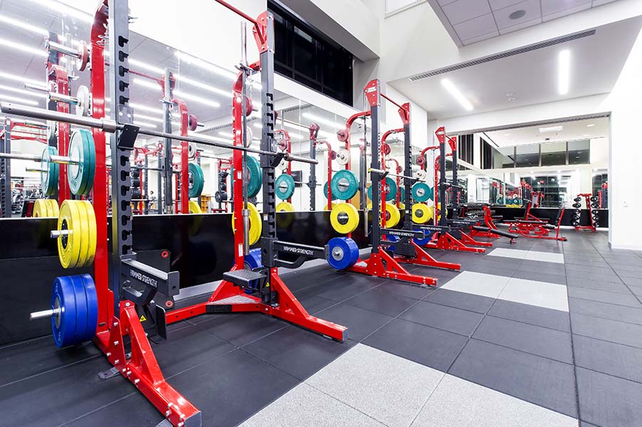 Photo of the Fitness Center with view of free weights